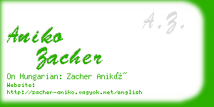 aniko zacher business card